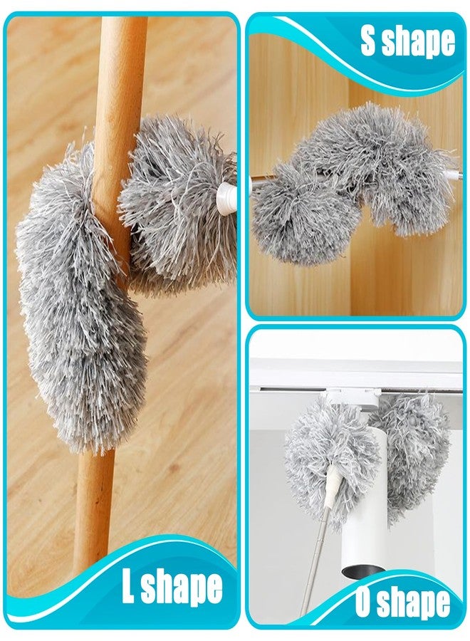 BAOYINGTE Feather Duster for Cleaning Extendable - Feather Duster for Cleaning The Indoor. 110 in Long Duster with Extension Pole for Clean Ceilings and Fans. Microfiber Duster for Blinds. Washable Dduster - Image 4